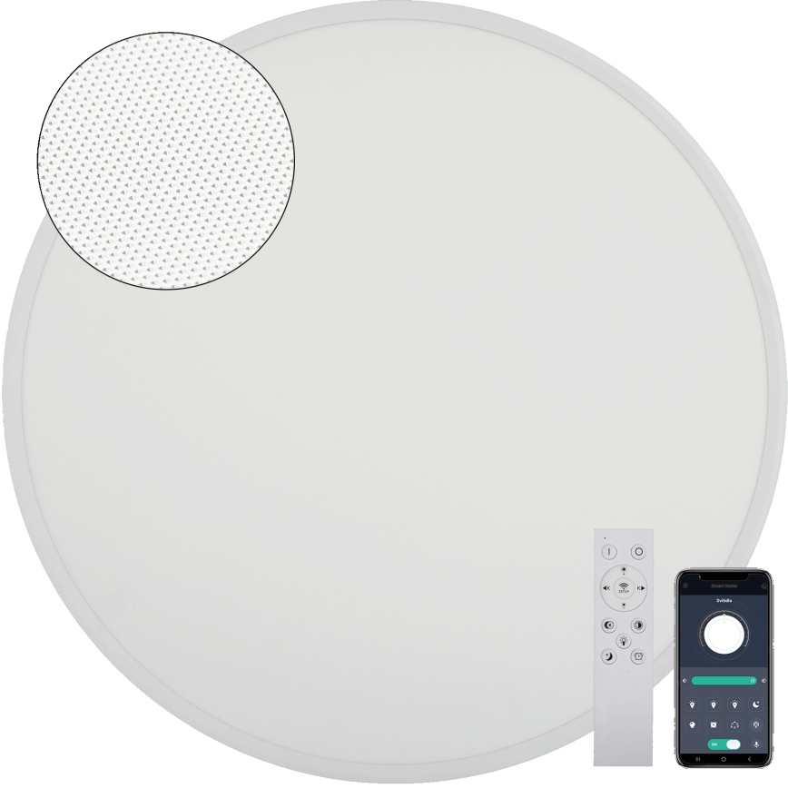 Fulgur s-43058 - Plafoniera dimmerabile a LED NOMY LED/50W/230V 3000-6500K diam. 60 cm UGR19 IP40 Wi-Fi bianca + telecomando