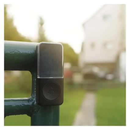 Funk-Türklingel für die Steckdose 230V + 1xCR2032 schwarz