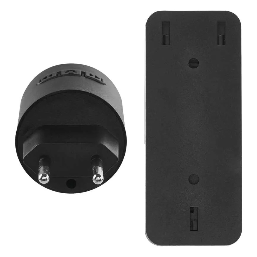 Funk-Türklingel für die Steckdose 230V + 1xCR2032 schwarz