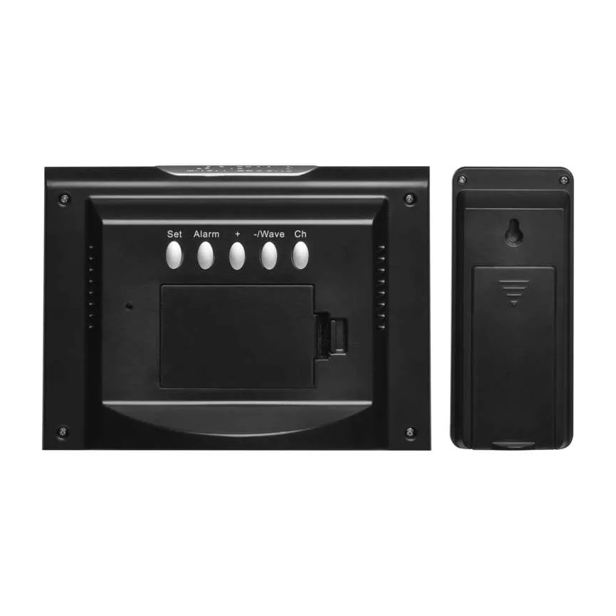 Funk-Wetterstation mit Wecker 3xAAA schwarz