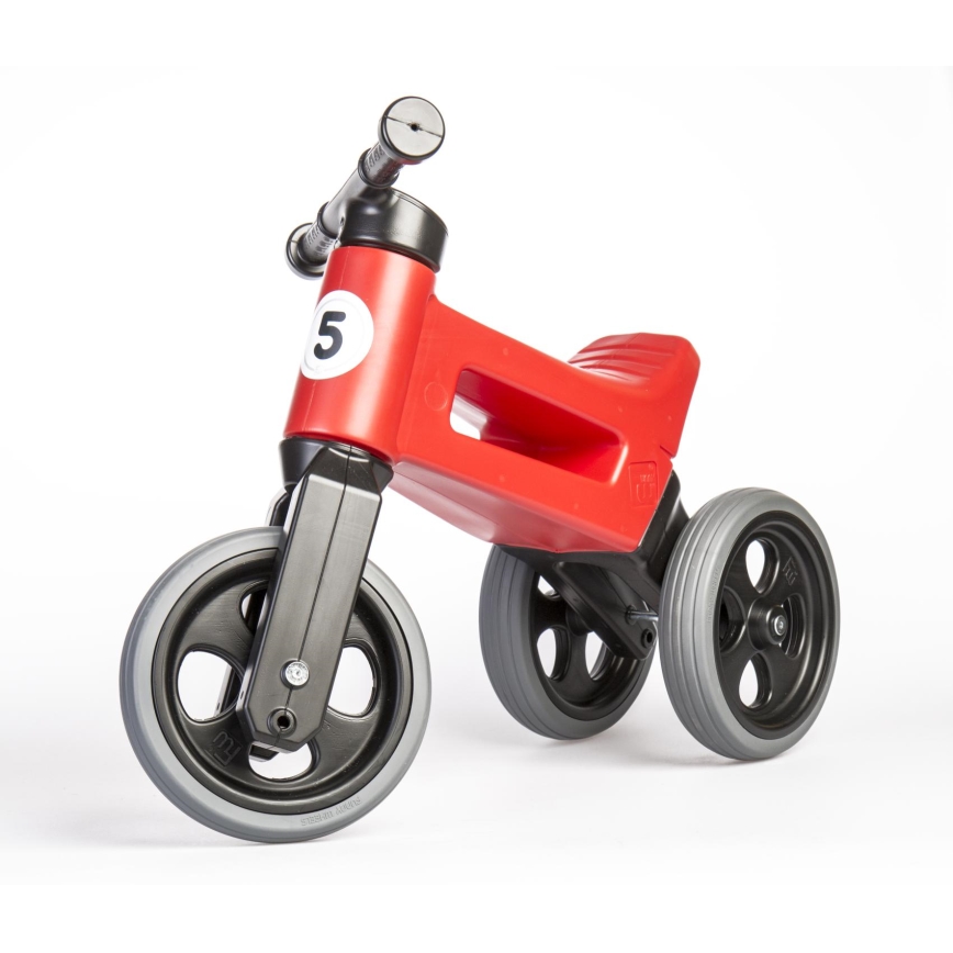 Funny Wheels - 2-in-1-Laufrad RIDER SPORT Rot/Schwarz
