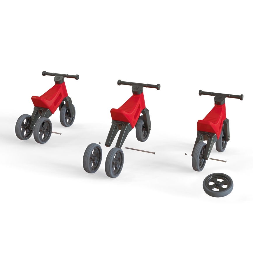 Funny Wheels - 2-in-1-Laufrad RIDER SPORT Rot/Schwarz