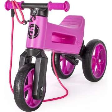 Funny Wheels - 2-in-1 Laufrad RIDER SUPER SPORT rosa/schwarz