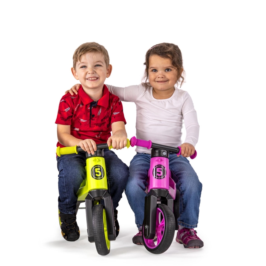 Funny Wheels - 2-in-1 Laufrad RIDER SUPER SPORT rosa/schwarz