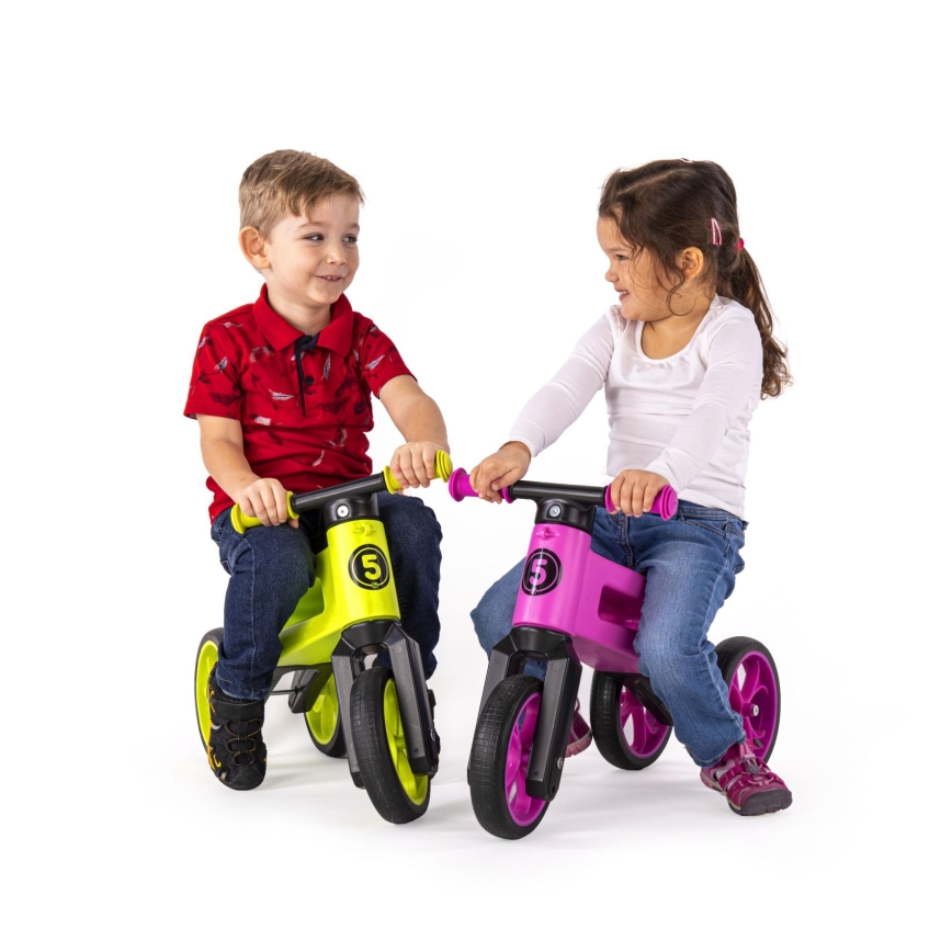 Funny Wheels - 2-in-1 Laufrad RIDER SUPER SPORT rosa/schwarz