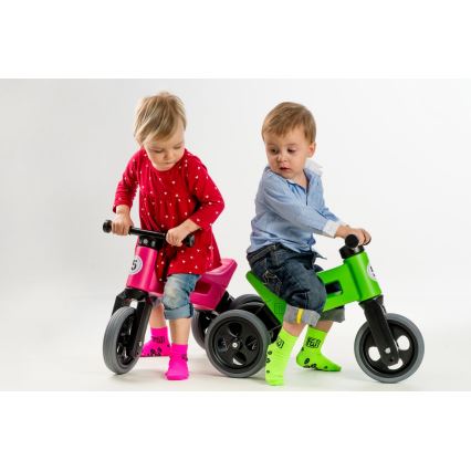 Funny Wheels - Bicicletta senza pedali 2 in 1 RIDER SPORT rosa/nera