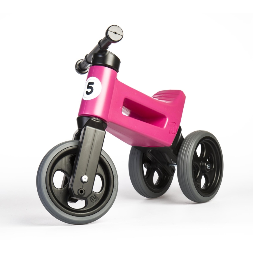 Funny Wheels - Bicicletta senza pedali 2 in 1 RIDER SPORT rosa/nera