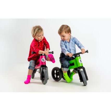 Funny Wheels - Bicicletta senza pedali 2 in 1 RIDER SPORT verde/nero
