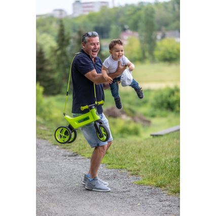 Funny Wheels - Bicicletta senza pedali 2 in 1 RIDER SUPER SPORT verde/nero