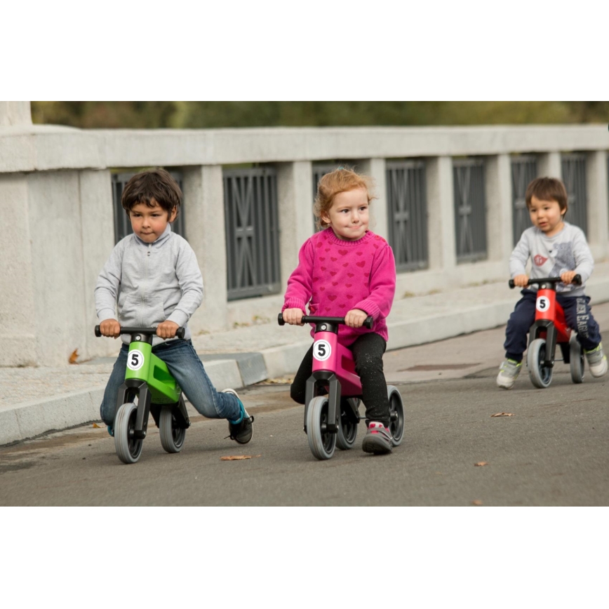 Funny Wheels - Draisienne 2-en-1 RIDER SPORT rose/noir