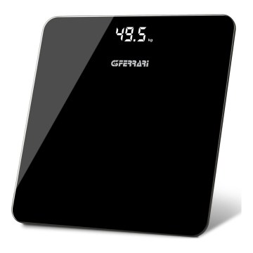 G3Ferrari G3005800 - Pèse-personne numérique, alimenté par 3 piles AAA, noir
