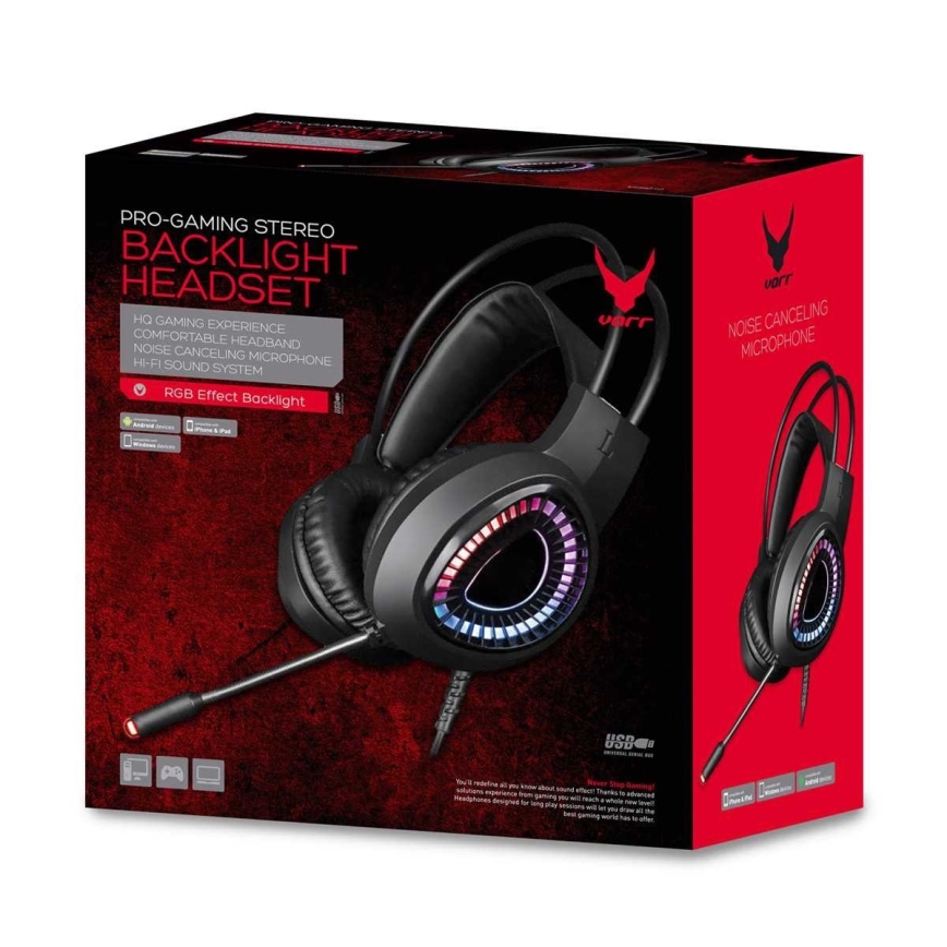Gaming LED RGB Kopfhörer VARR mit Mikrofon 7.1
