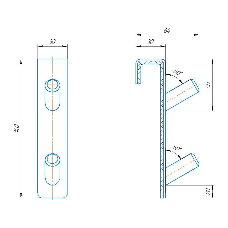 Gancio per radiatore INOX in acciaio inossidabile, finitura antracite