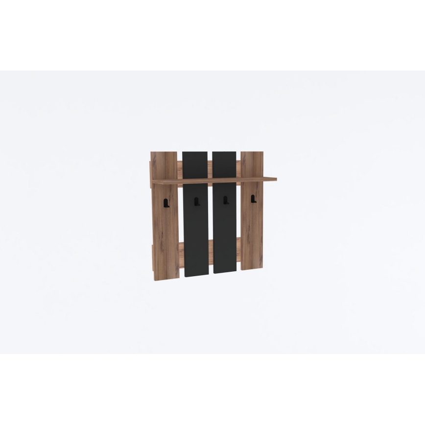 Garderobe MITA 70x70 cm anthrazit/braun