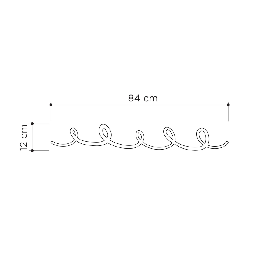 Garderobenpaneel SING 84x12 cm schwarz
