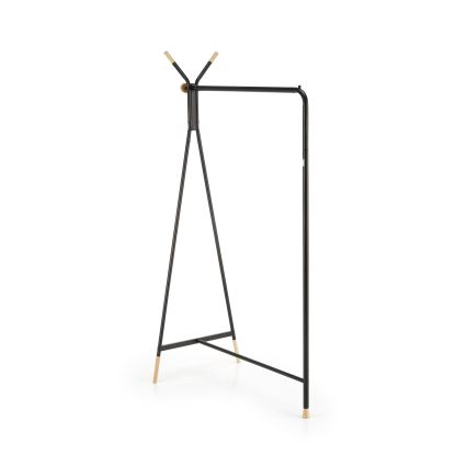 Garderobenständer 165x91 cm CHENE schwarz/beige