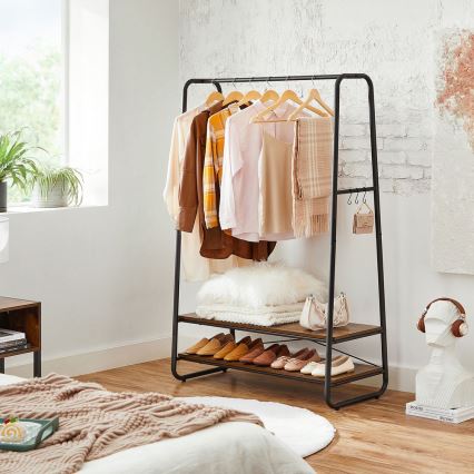 Garderobenständer LINEA – Braun/Schwarz