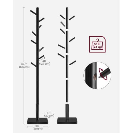 Garderobenständer LINEA schwarz