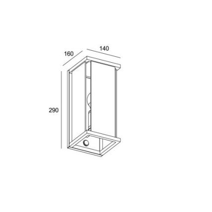 Gardino LX1465 - Luminaire extérieur avec détecteur MELISSA 1xE27/15W/230V IP54