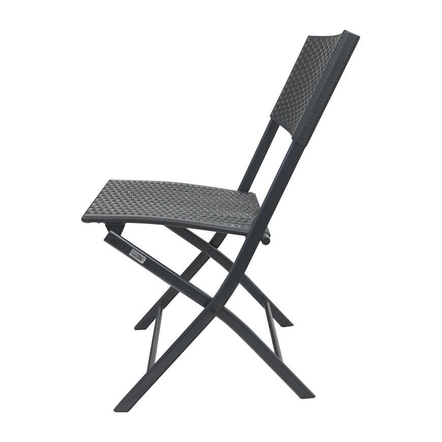 Gartentisch + 2x graue Stühle