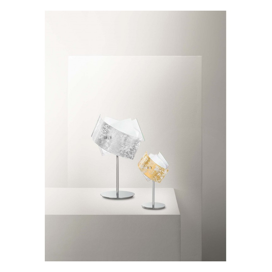 Gea Luce CAMILLA L P arg - Tischlampe CAMILLA 1xE14/42W/230V silbern