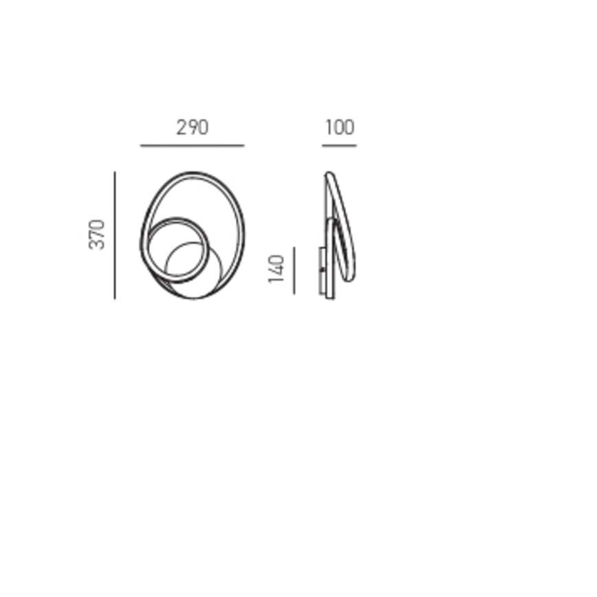 Gea Luce DIVA A TITANIO - Applique a LED dimmerabile DIVA LED/20W/230V antracite