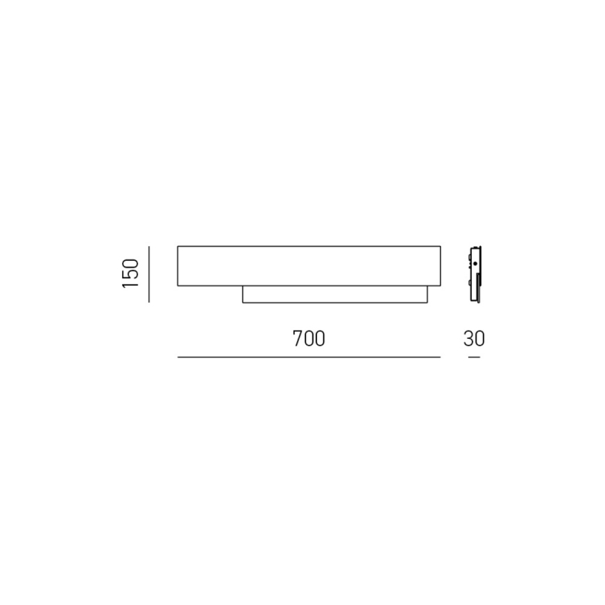 Gea Luce DOHA A G B - Applique a LED DOHA LED/25W/230V 70 cm bianco