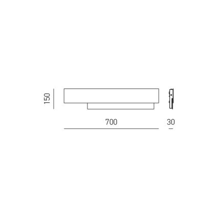 Gea Luce DOHA A G B - Applique murale LED DOHA LED/25W/230V 70 cm blanc