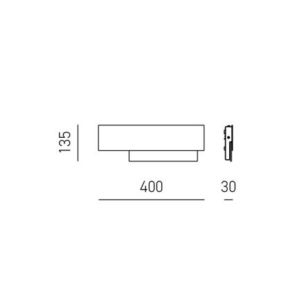 Gea Luce DOHA A P T - Applique a LED DOHA LED/15W/230V 40 cm beige