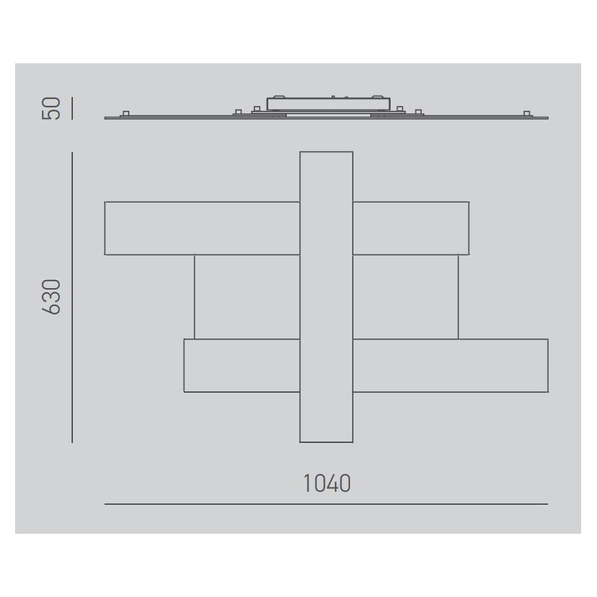 Gea Luce DOHA P G N - Plafoniera LED DOHA LED/50W/230V 104 cm nero