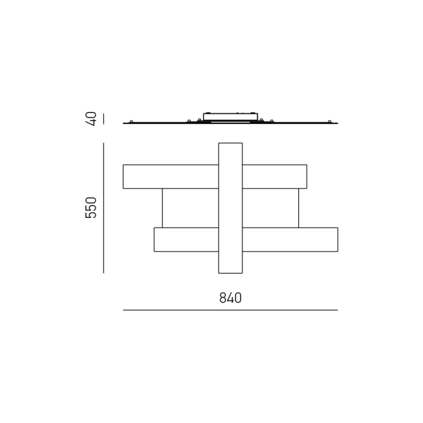 Gea Luce DOHA P M B - Plafoniera LED DOHA LED/40W/230V 84 cm bianco