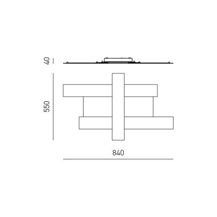 Gea Luce DOHA P M N - LED-Deckenleuchte DOHA LED/40W/230V 84 cm schwarz