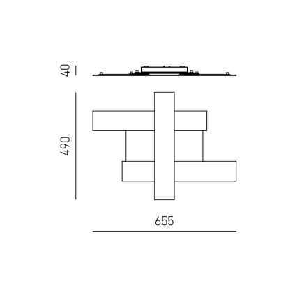 Gea Luce DOHA P P B - Plafoniera LED DOHA LED/30W/230V 65,5 cm bianco