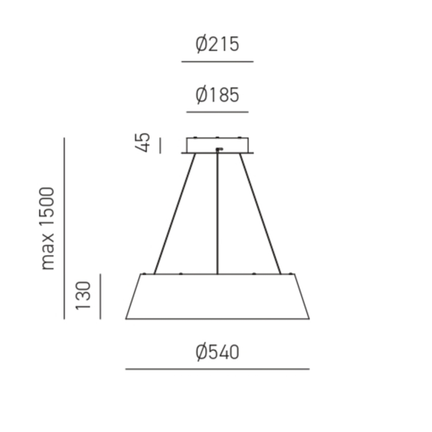 Gea Luce JULIETTE S N - Suspension filaire à intensité variable LED JULIETTE LED/50W/230V noir/doré