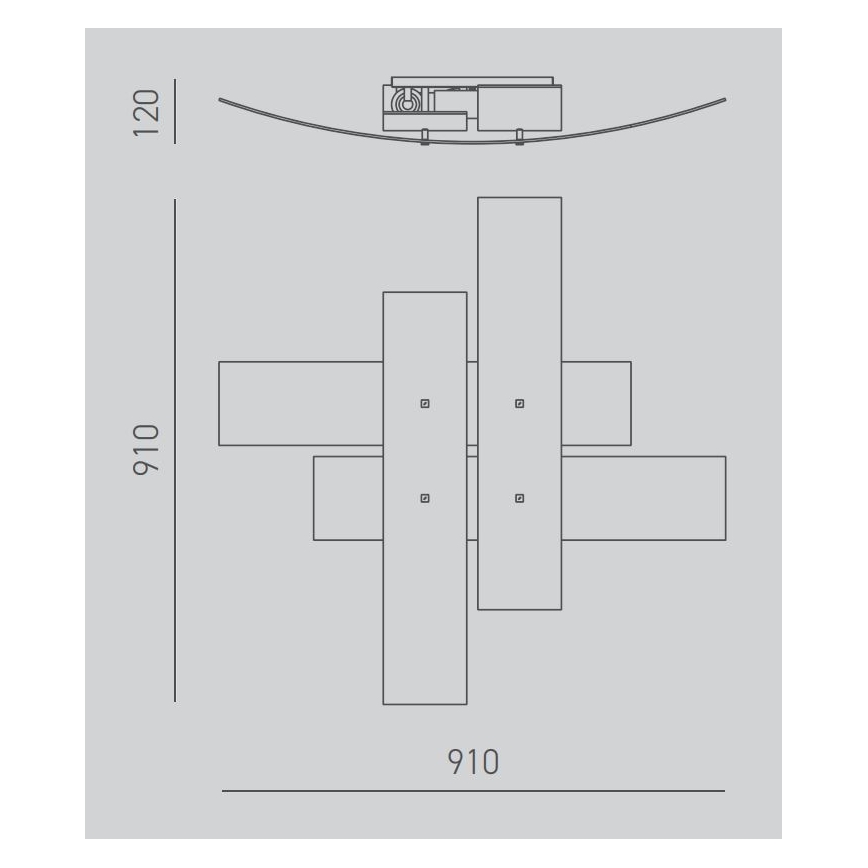 Gea Luce LARA P G arg - Plafoniera LARA 4xE27/52W/230V argento