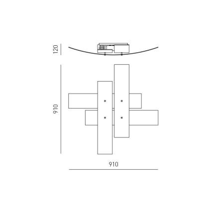 Gea Luce LARA P G arg - Plafoniera LARA 4xE27/52W/230V argento