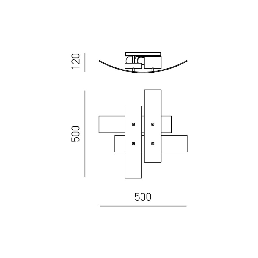 Gea Luce LARA P P arg - Plafoniera LARA 2xE27/52W/230V 50 cm argento