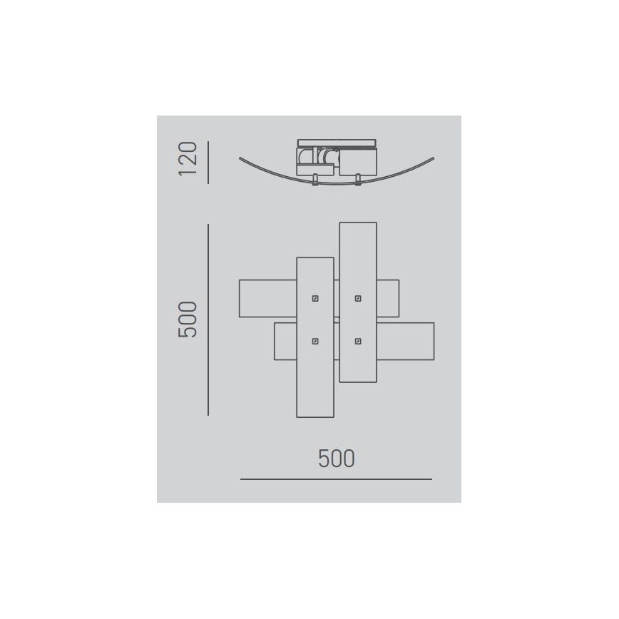 Gea Luce LARA P P oro - Plafoniera LARA 2xE27/52W/230V oro