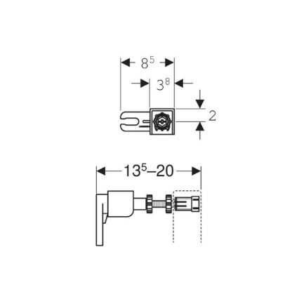 Geberit 111.815.00.1 - Kit di fissaggio a parete Duofix, 2 pezzi