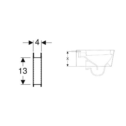 Geberit 111.847.00.1 - Ensemble de renforts Duofix pour cuvettes WC à faible surface d'appui, 2 pièces