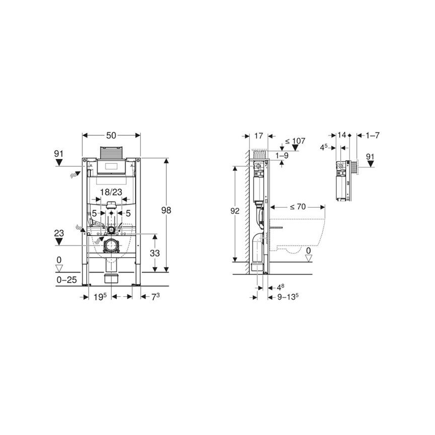 Geberit 115.063.21.1 - Boîtier pour bâtonnet DuoFresh
