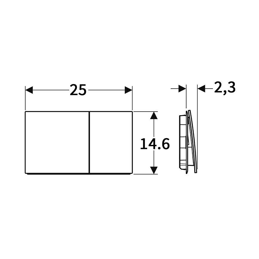 Geberit 115.622.FW.1 - Plaque de commande Sigma70 25 x 14,6 cm en acier inoxydable