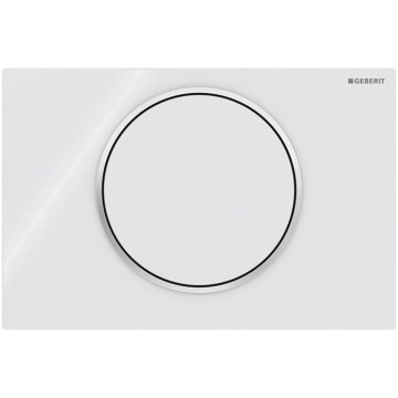 Geberit 115.758.KJ.5 - Betätigungsplatte Sigma10 24,6x16,4 cm weiß/glänzender Chrom