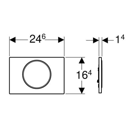Geberit 115.758.KJ.5 - Plaque de commande Sigma10 24,6x16,4 cm blanc/chrome brillant