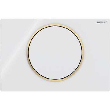 Geberit 115.758.KK.5 - Plaque de commande Sigma10 24,6x16,4 cm blanc/or