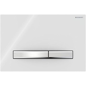 Geberit 115.788.11.2 - Placca di comando Sigma50 24,6 x 16,4 cm bianco/cromo satinato