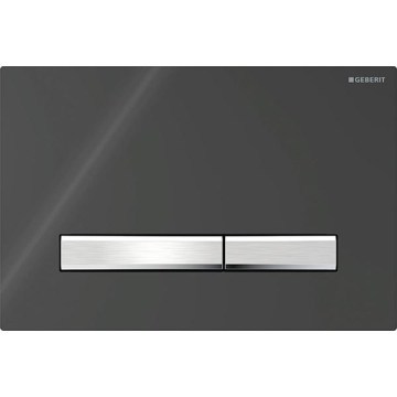 Geberit 115.788.DW.2 - Pulsante di comando Sigma50 24,6 x 16,4 cm nero/cromo opaco