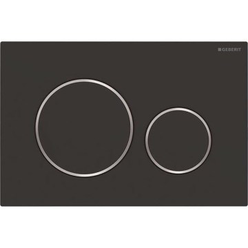 Geberit 115.882.14.1 - Plaque de commande Sigma20 24,6 x 16,4 cm noir mat