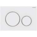 Geberit 115.882.JT.1 - Pulsante di scarico Sigma20 24,6x16,4 cm bianco/cromo lucido