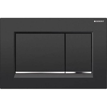 Geberit 115.883.KM.1 - Placca di comando Sigma30 24,6x16,4 cm nero/cromo lucido